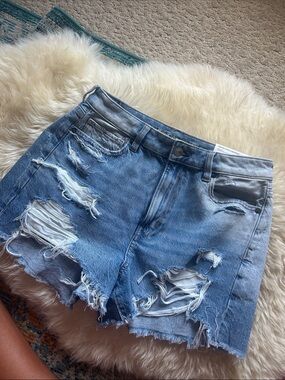 American Eagle Light Blue Mom Short Denim